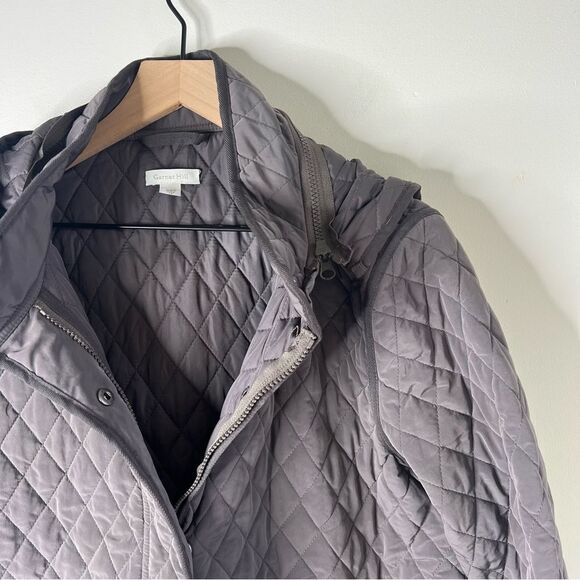 Garnet Hill Essential Quilted Car Coat Sz 14 - Picture 5 of 16